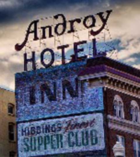 Historical image of the Androy Hotel in Hibbing MN