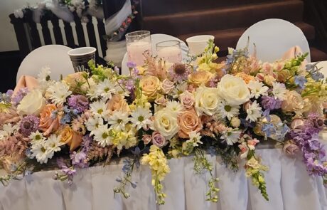 Beautiful floral arragement at an event